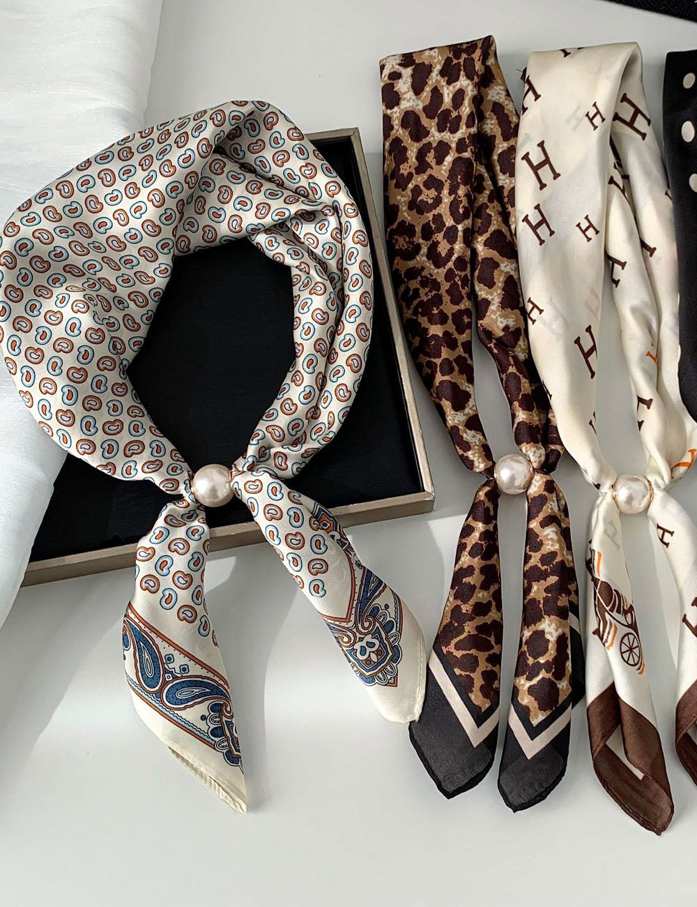 Silk Polka Dot Scarf - DippedShop Wholesale - #8995