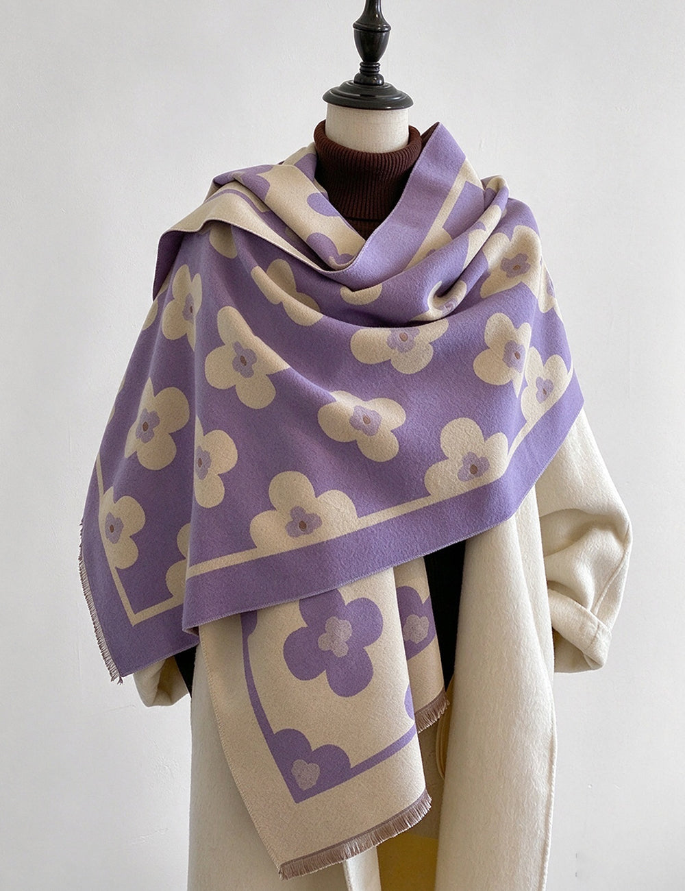 Floral Thermal Shawl Scarf - DippedShop Wholesale - #9779