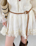 Vintage Knot Ring Tie Braided Rope Waist Belt 6W6JBT198