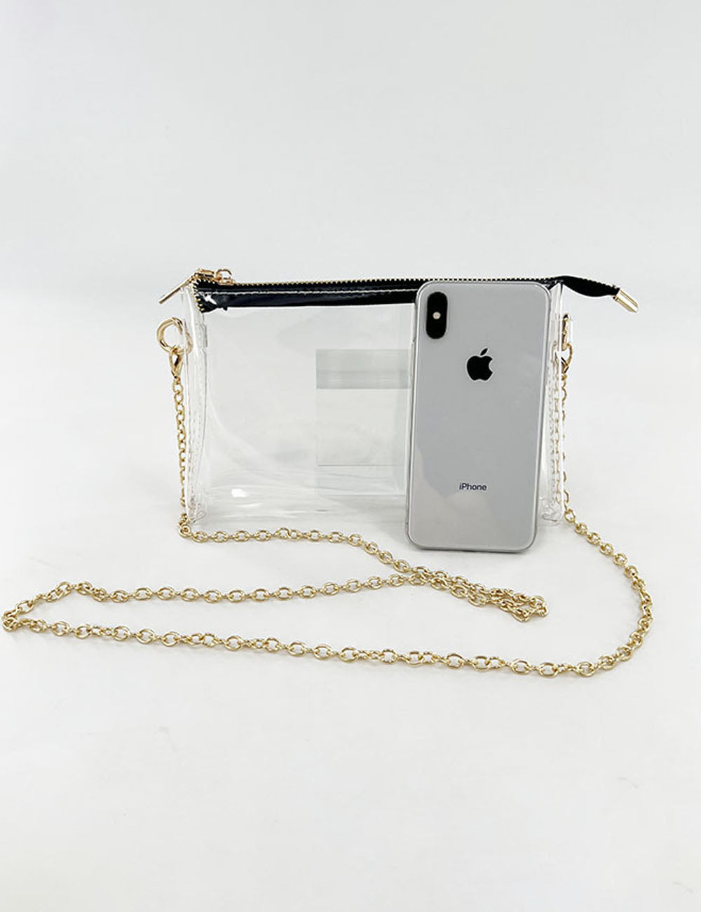 Jelly Transparent Chain Strap Crossbody Bag 6W10BBG1957