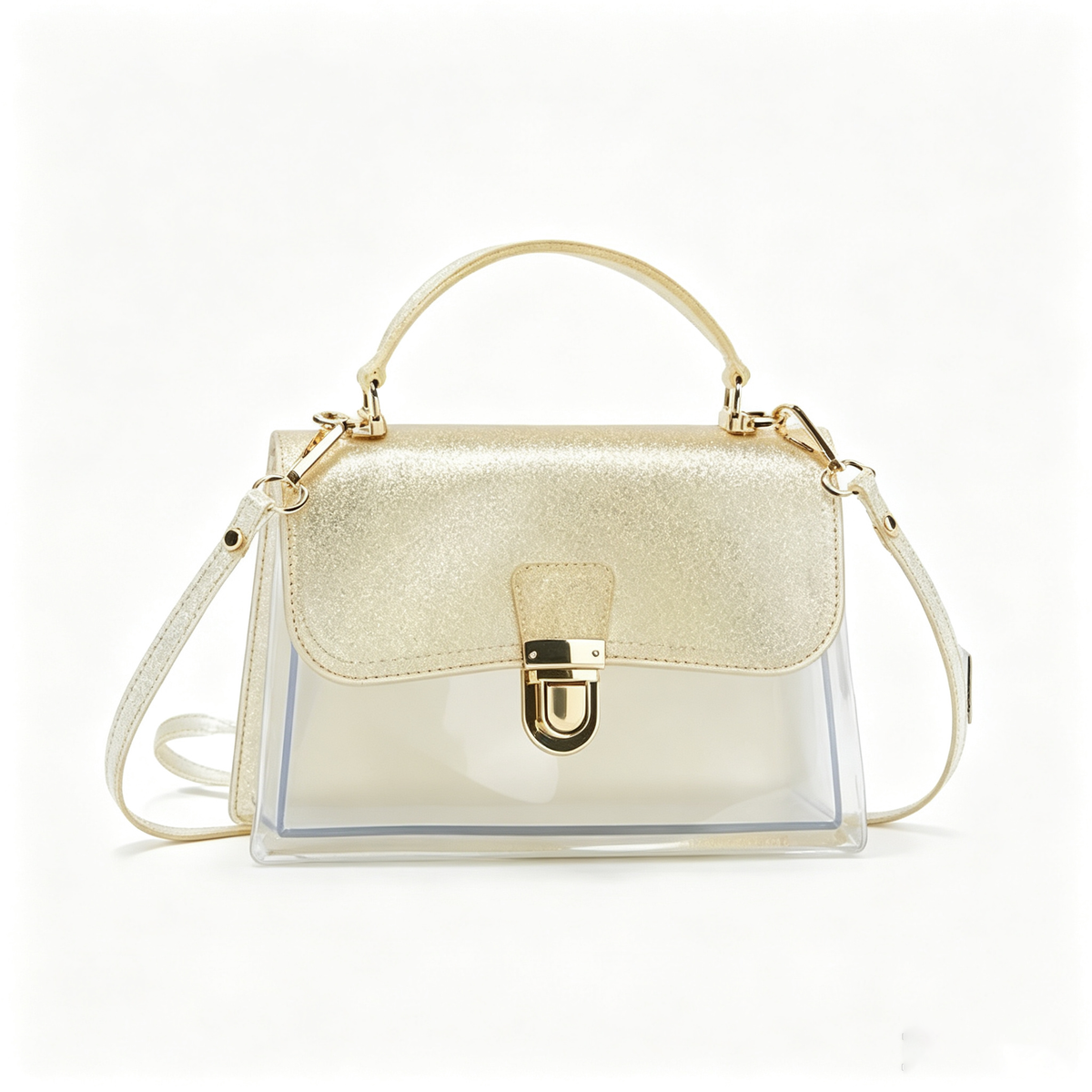 Stylish Clear Jelly Square Handbag Crossbody Bag 6W10BBG2113