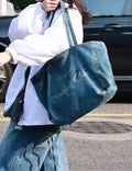 Classic Letter Print Large Capacity Shoulder Bag 6W10BBG1393