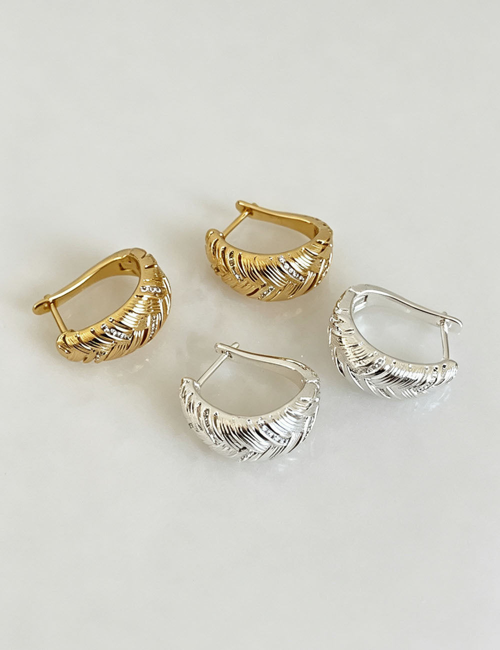 Chunky Woven Hoop Earrings - DippedShop Wholesale - #5795