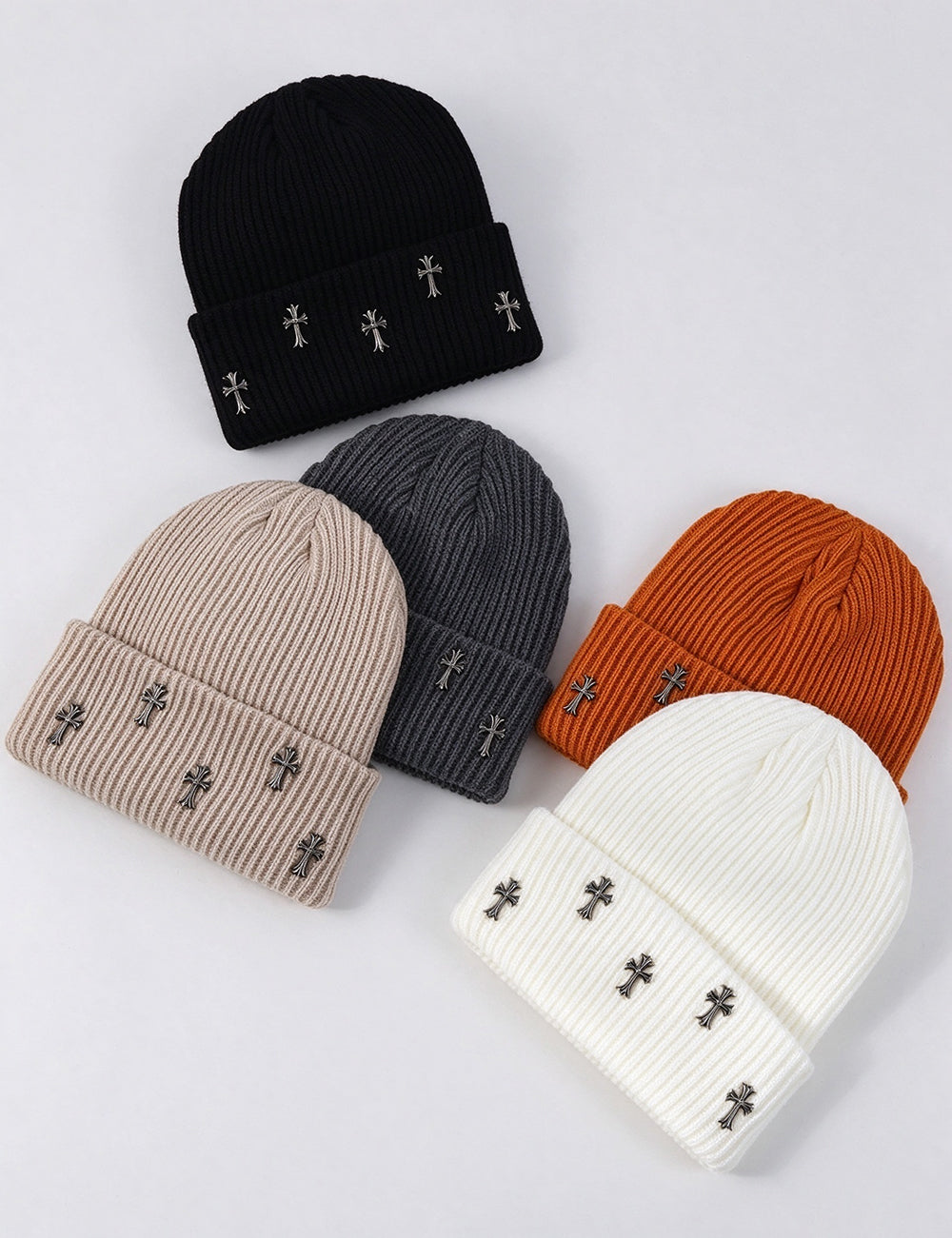 Punk Gothic Knitted Beanie Hat - DippedShop Wholesale - #9587