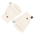 Simple Solid Color Fingerless Convertible Mittens Gloves 6W6GLO77