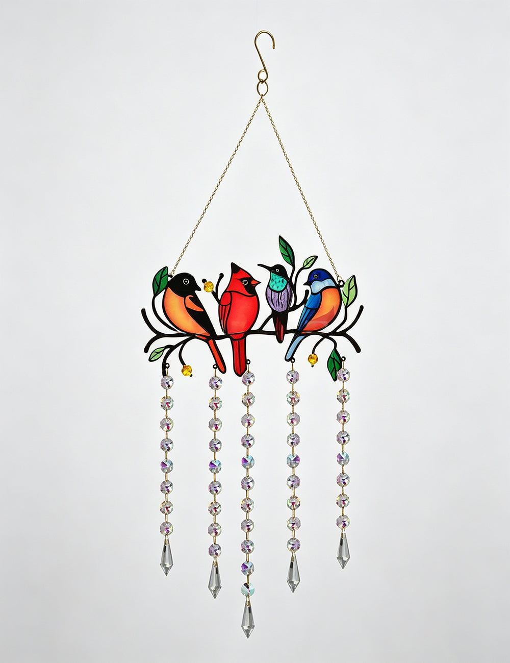 Colorful Metal Birds Window Hanging Suncatcher 6H7HLS195