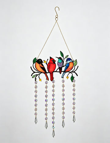 Colorful Metal Birds Window Hanging Suncatcher 6H7HLS195