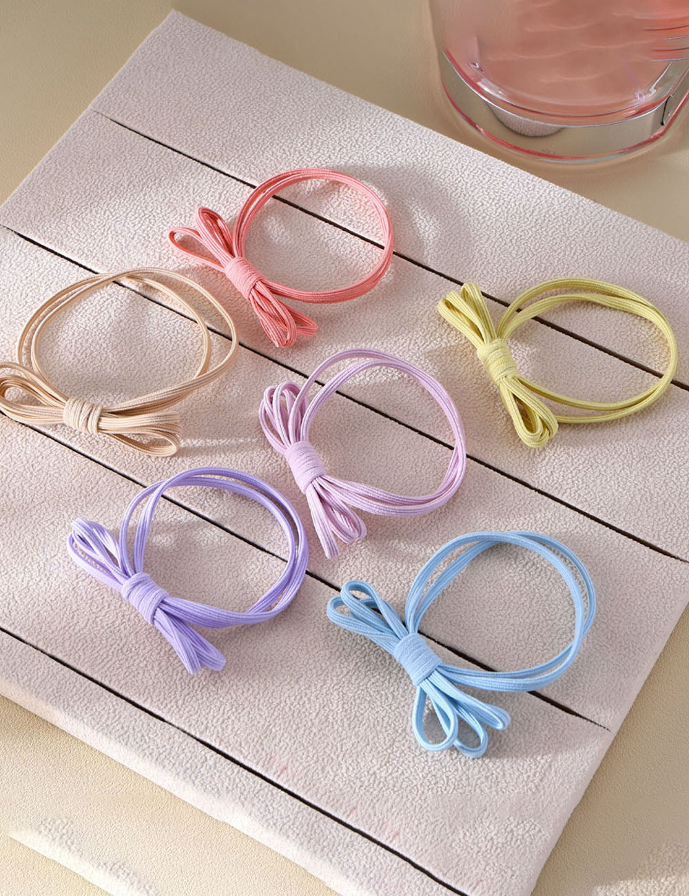 Minimalist Solid Color Bowknot Elastic Hair Tie MK2BW6W6HHT01