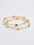 Trendy Gold Plated Pearl Bangle Bracelet 6W6JBR596