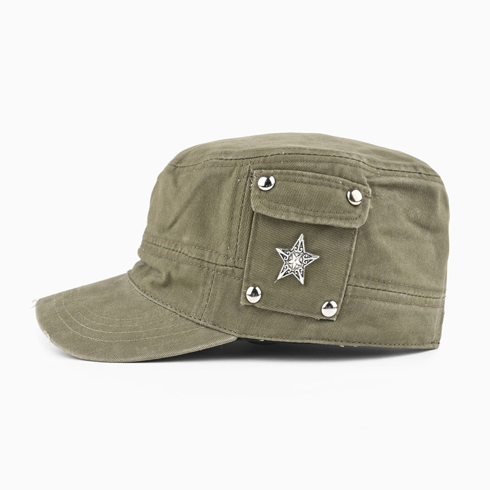 Trendy Star Studded Flat Baseball Cap 6W6HAT782