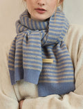 Minimalist Striped Color Block Knit Scarf 6W6NSW248