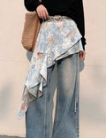 Printed Tie Side Wrap Skirt - DippedShop Wholesale - #4083