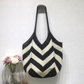 Casual Color Block Hollow Woven Tote Bag 6W10BBG1784