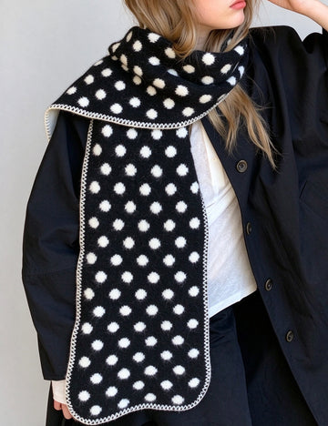 Polka Dot Wool Scarf - DippedShop Wholesale - #0243