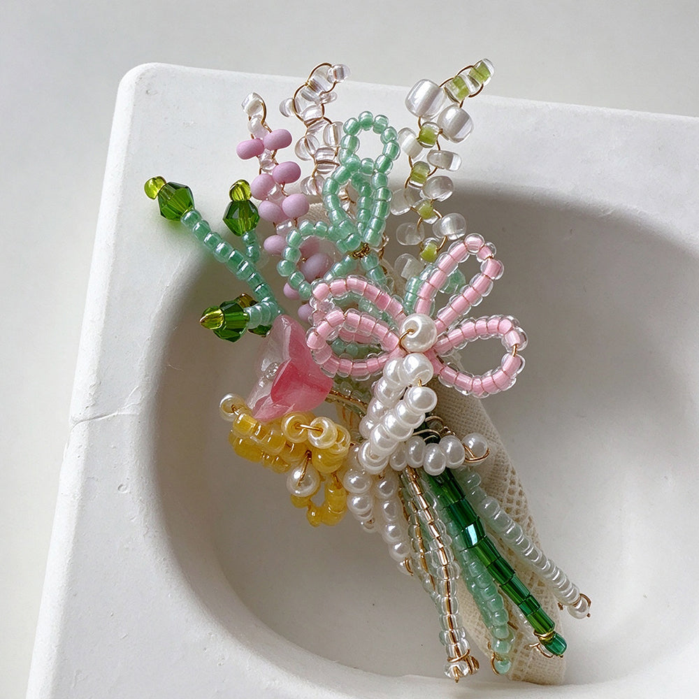 Pearl Bow Hair Clip - DippedShop Wholesale - #4739