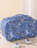 Vintage Floral Print Large Capacity Makeup Bag 6S10BOB1038