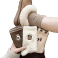 Cute Cartoon Embroidered Velvet Crew Socks 6W8FSO889