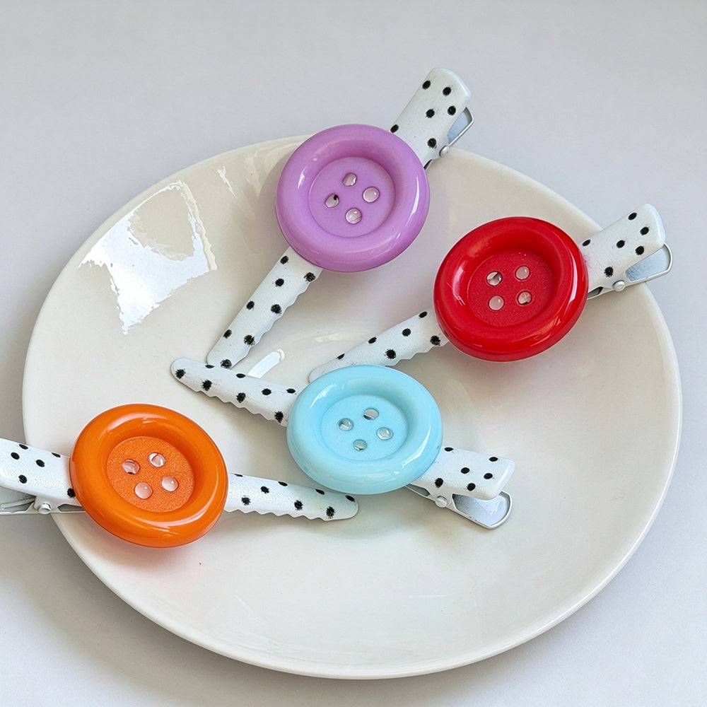 Polka Dot Alligator Hair Clip - DippedShop Wholesale - #4819