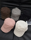 Retro Cross Embroidered Flat Cap - DippedShop Wholesale - #0851