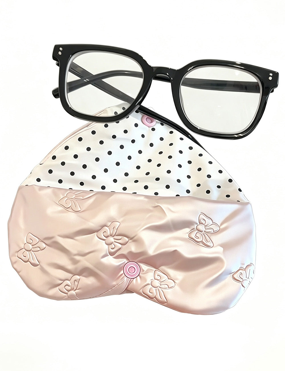 Stylish Heart Bowknot Portable Sunglasses Case MK2BLC6S13HSY79