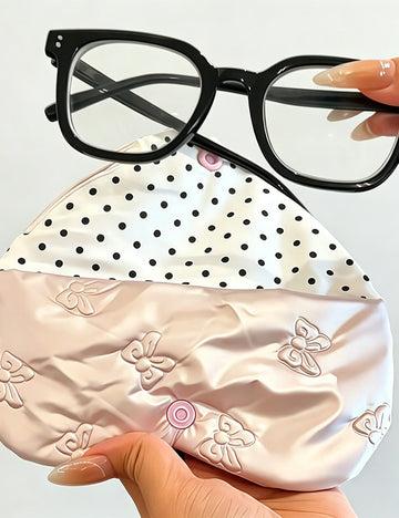 Stylish Heart Bowknot Portable Sunglasses Case MK2BLC6S13HSY79