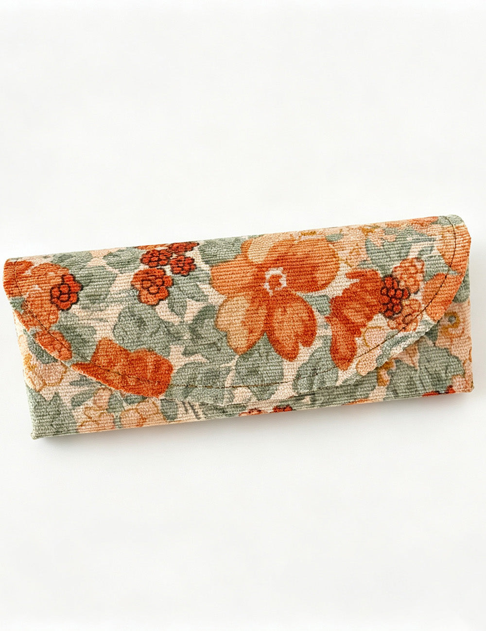 Stylish Floral Corduroy Flip Over Sunglasses Case MK2BLC6S13HSY66
