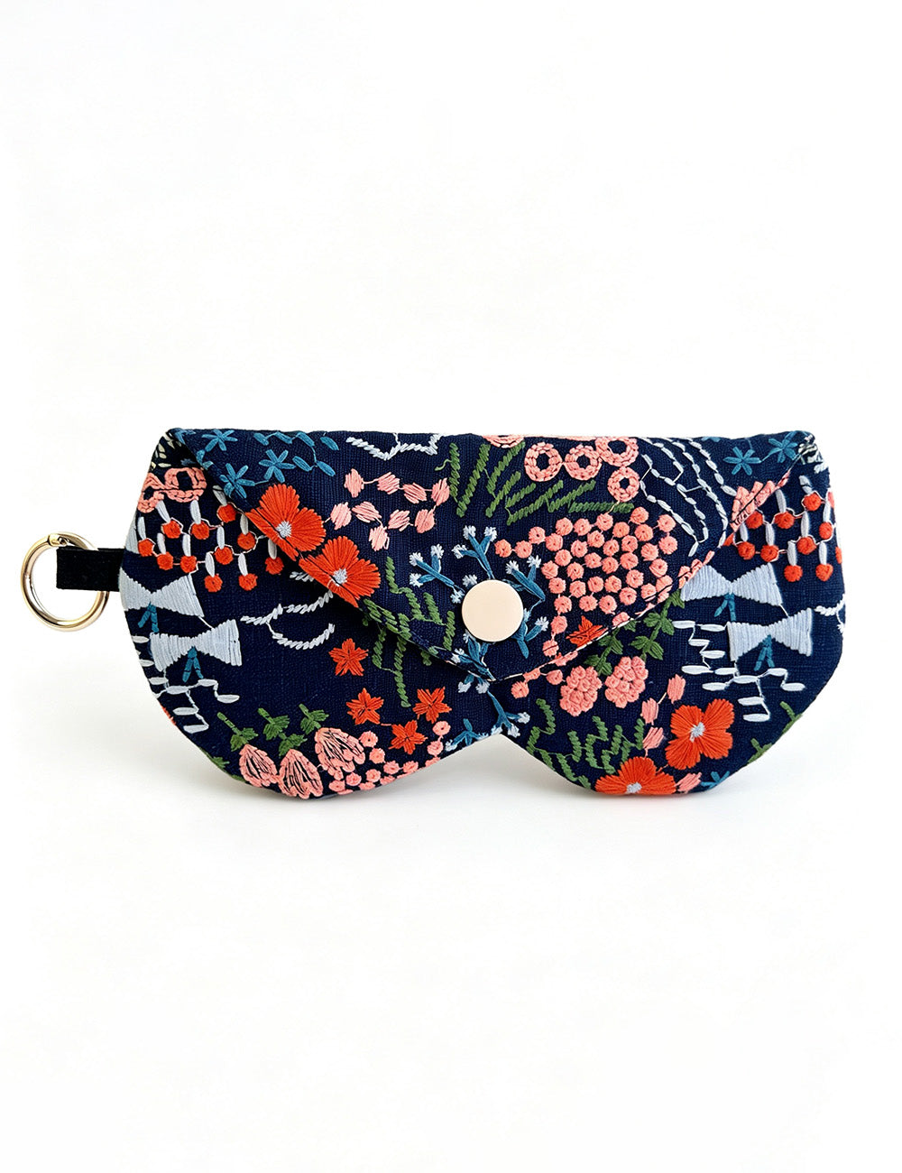 Stylish Floral Embroidery Envelope Style Sunglasses Case MK2BLC6S13HSY75