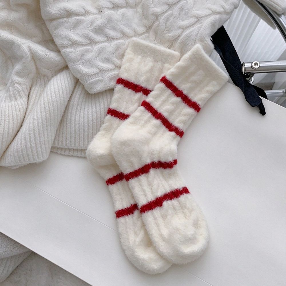 Winter Striped Soft Socks - DippedShop Wholesale - #7363