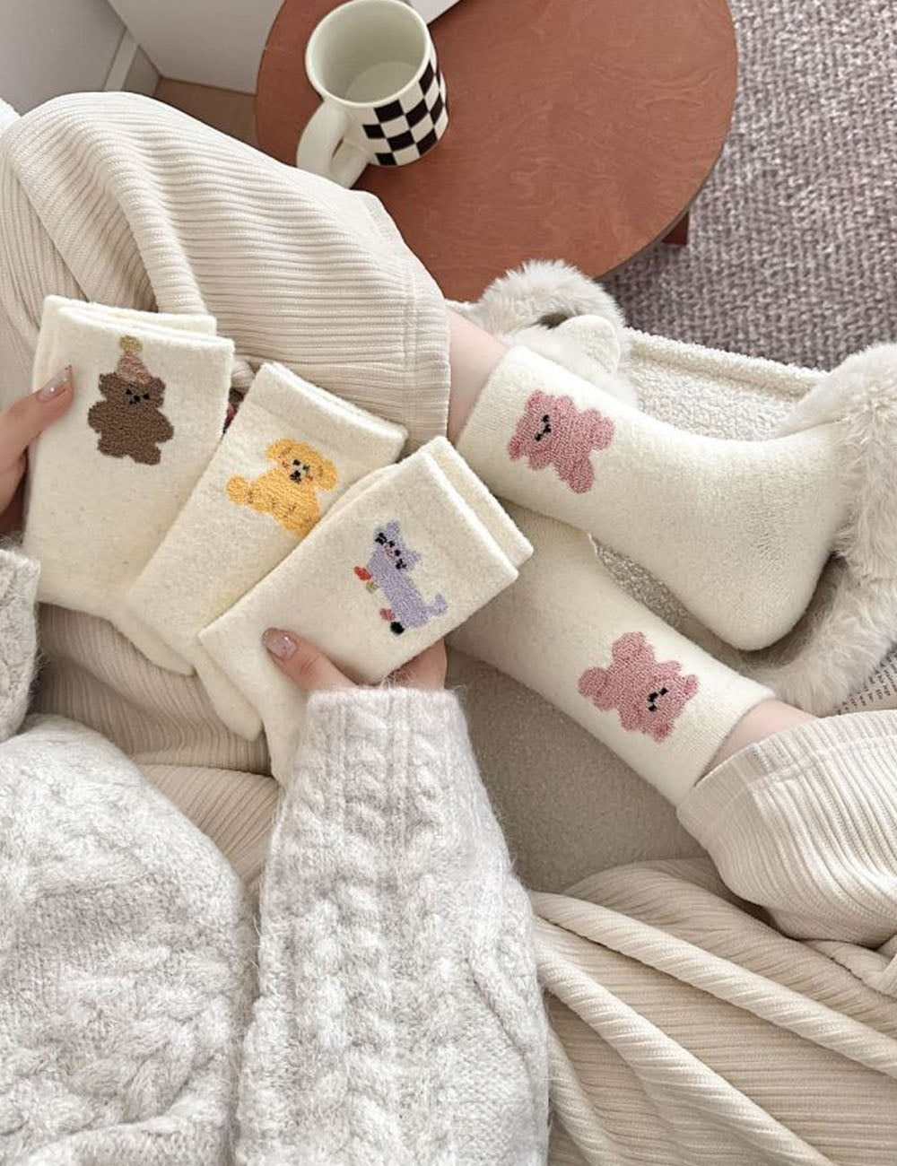 Animal Print Crew Socks - DippedShop Wholesale - #3379