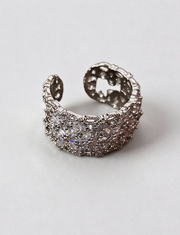 Sparkly Cubic Zirconia Hollow Out Open Ring 6W6JRG367