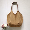Fashion Solid Color Hand-Woven Beach Handbag 6W10BBG1781
