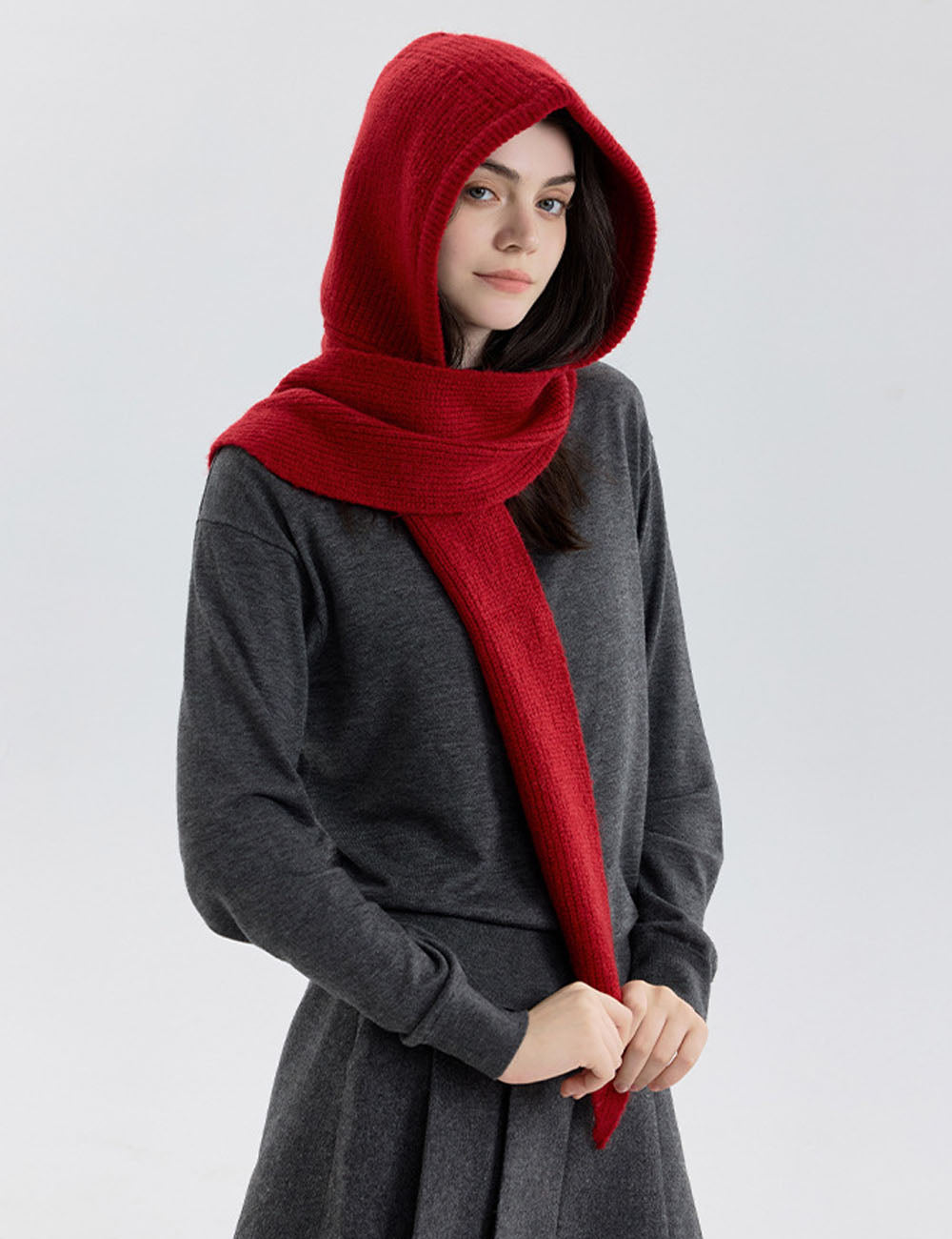 Hooded Triangle Scarf - DippedShop Wholesale - #1475