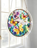 Colorful Stained Glass Style Puzzle Acrylic Suncatcher 6H7HLS181
