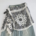 Vintage Asymmetrical Tie Waist Hip Scarf  Wrap 6W1SL46