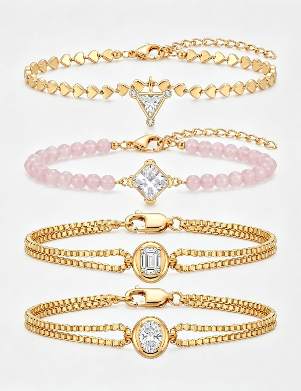 Fashion Double Layer Rhinestone Snake Chain Beacelet 6W6JBR527