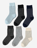 Simple Wool-Blend Striped Warm Crew Socks 6W8FSO676