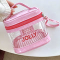 Stylish Waterproof Clear PVC Portable Cosmetic Bag MK2BW6S10BOB110