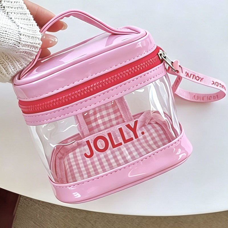 Stylish Waterproof Clear PVC Portable Cosmetic Bag MK2BW6S10BOB110