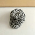 Fashion Ruched Leopard Print Flat Baseball Cap 6W6HAT795