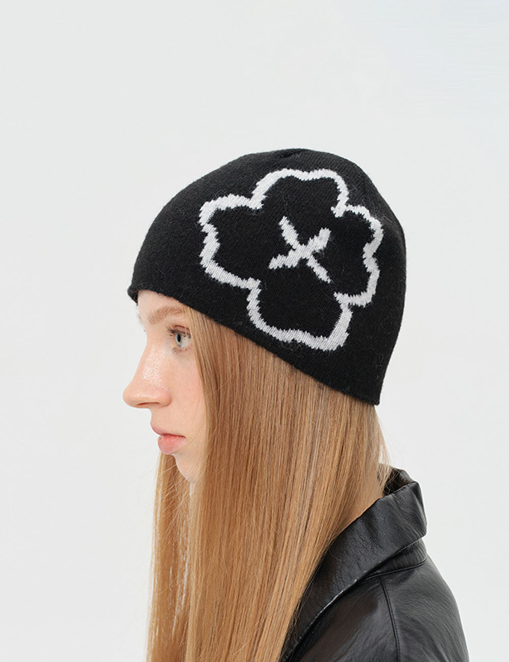 Floral Jacquard Beanie Hat - DippedShop Wholesale - #8243