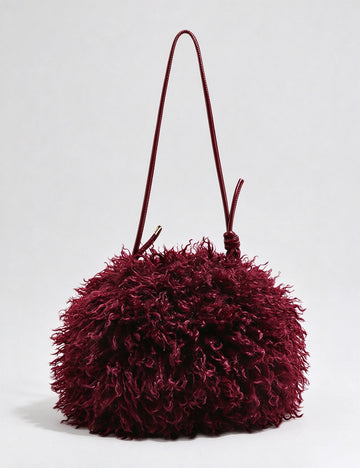 Fluffy Faux Fur Large Capacity Cloud Underarm Bag 6W10BBG2396
