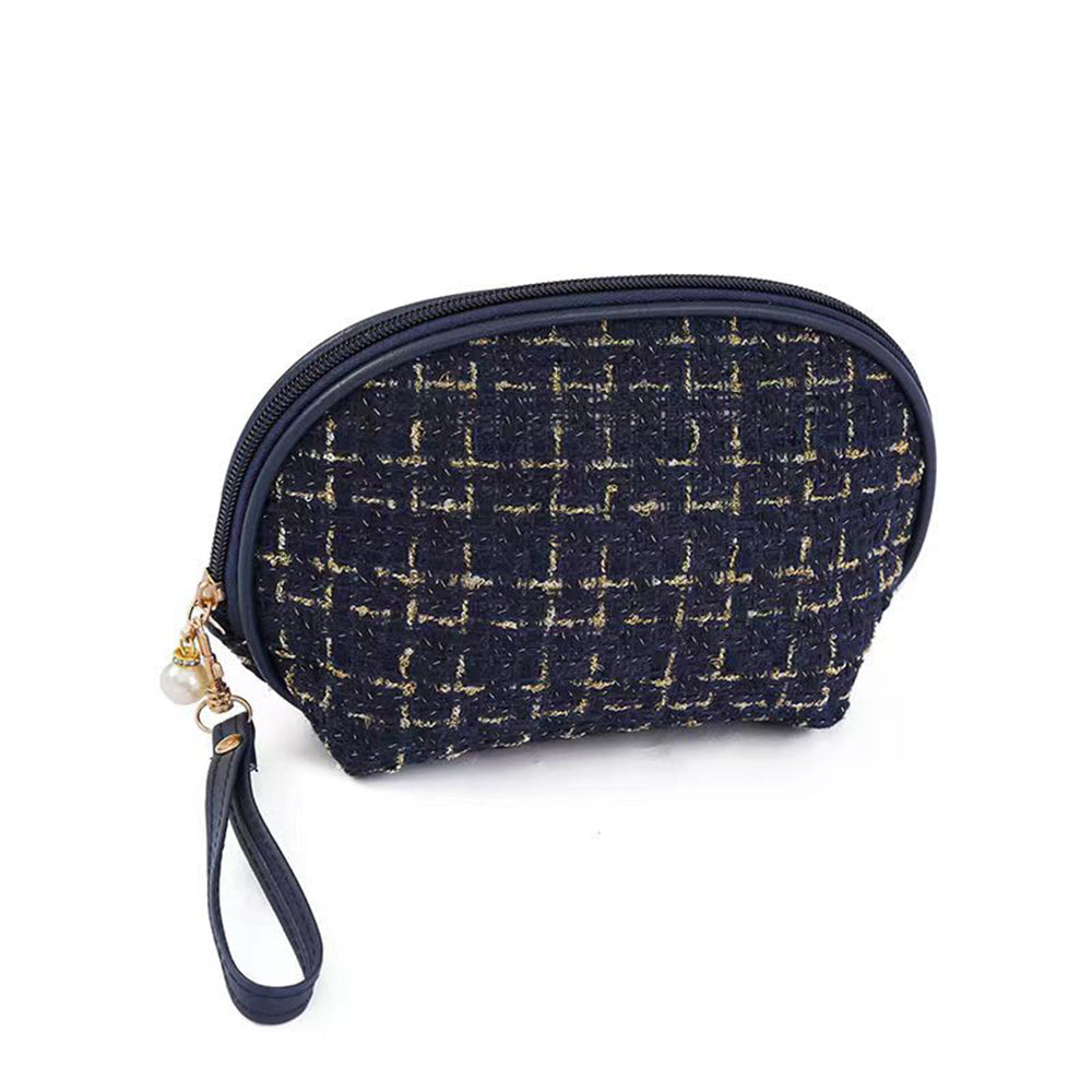 Tweed Cosmetic Bag - DippedShop Wholesale - #0835