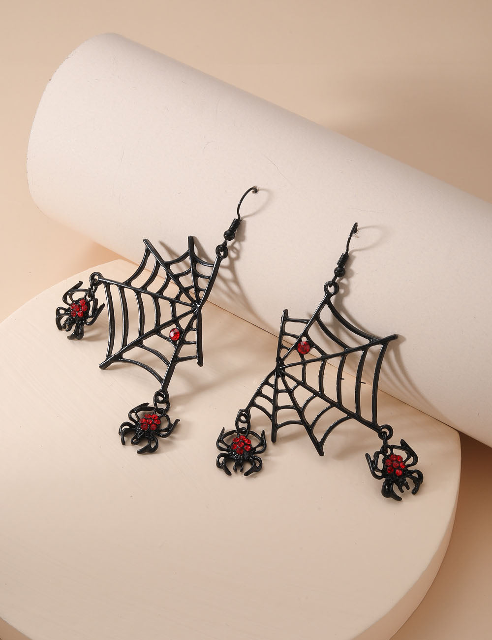 Rhinestone Cobweb Hook Earrings - DippedShop Wholesale - #7827