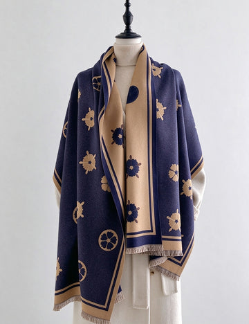 Jacquard Shawl Scarf - DippedShop Wholesale - #8691