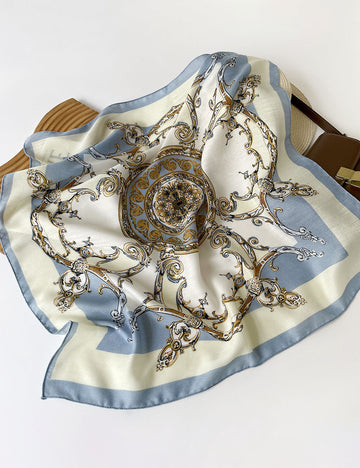 Stylish Geometry Print Square Shape Silk Scarf 6W6NSI187