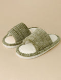 Linen Open Toe Slippers - DippedShop Wholesale - #8371