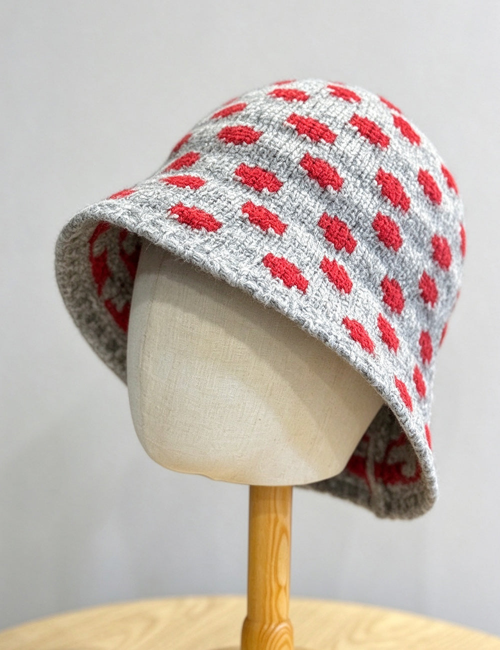 Polka Dot Knit Bucket Hat - DippedShop Wholesale - #7283