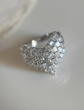 Heart Rhinestone Ring - DippedShop Wholesale - #8387