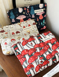 Vintage Mushroom Print Large Capacity Makeup Bag MK2BW6S10BOB66