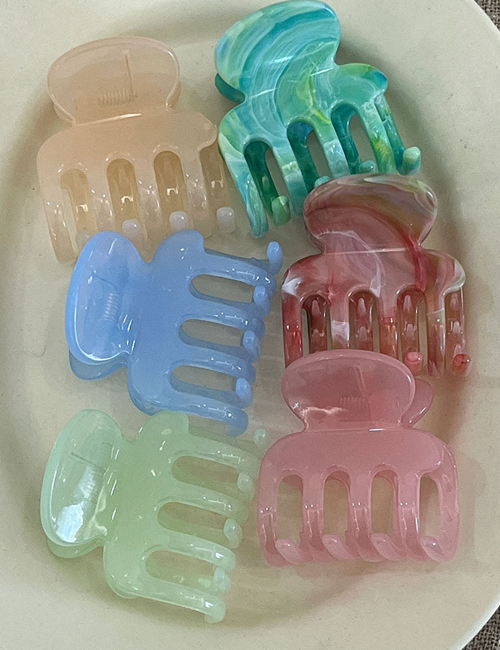 Sweet Jelly Translucent Mini Hair Claw Clip 6W6HCP1274